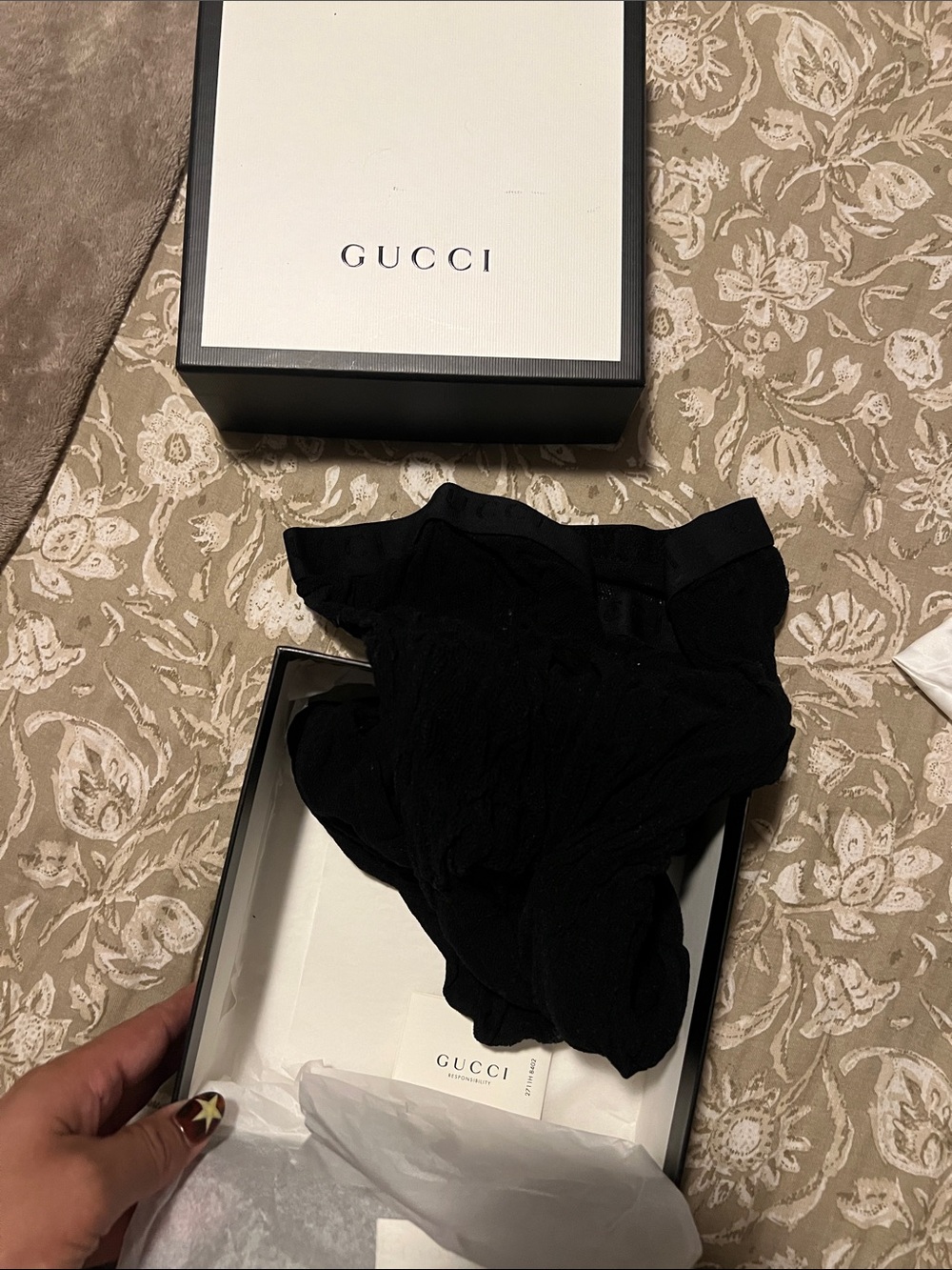 Gucci Black leggings in Branded Gift Box